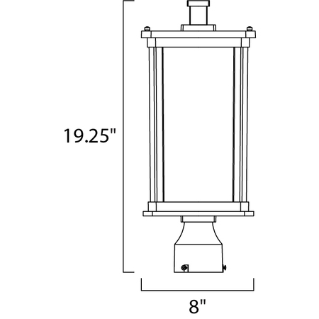 Maxim Terrace LED E26 1-Light 8" Wide Bronze Outdoor Pole/Post Mount 65750FSBZ